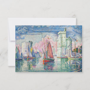 Paul Signac - Toegang tot de haven van La Rochelle Bedankkaart
