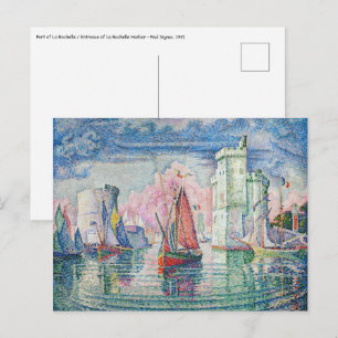 Paul Signac - Toegang tot de haven van La Rochelle Briefkaart