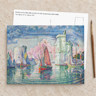 Paul Signac - Toegang tot de haven van La Rochelle Briefkaart