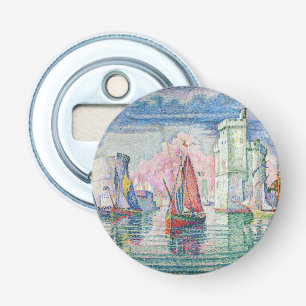 Paul Signac - Toegang tot de haven van La Rochelle Button Flesopener