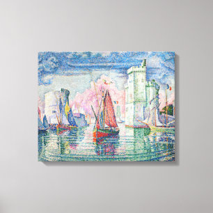 Paul Signac - Toegang tot de haven van La Rochelle Canvas Afdruk