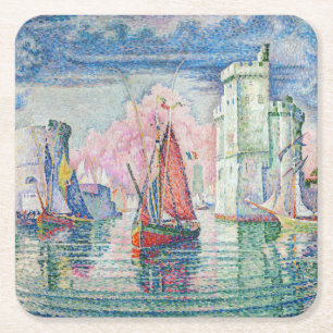 Paul Signac - Toegang tot de haven van La Rochelle Kartonnen Onderzetters
