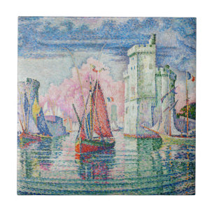 Paul Signac - Toegang tot de haven van La Rochelle Tegeltje