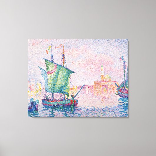 Paul Signac - Venetië, de roze wolk Canvas Afdruk (Voorkant)