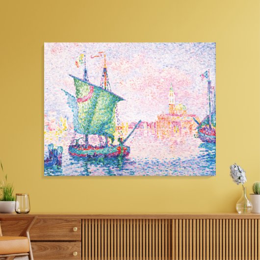 Paul Signac - Venetië, de roze wolk Canvas Afdruk (Insitu (Woonkamer))