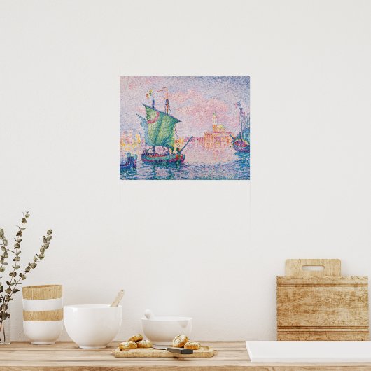 Paul Signac - Venetië, De Roze Wolk Poster (Keuken)