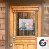 Paul Signac - Venetië, de roze wolk Raamsticker (Huis Deur)