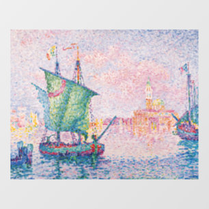 Paul Signac - Venetië, de roze wolk Raamsticker
