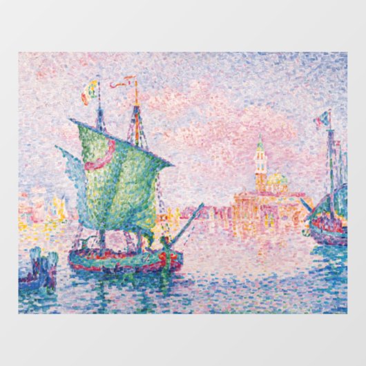 Paul Signac - Venetië, de roze wolk Raamsticker (Vel)