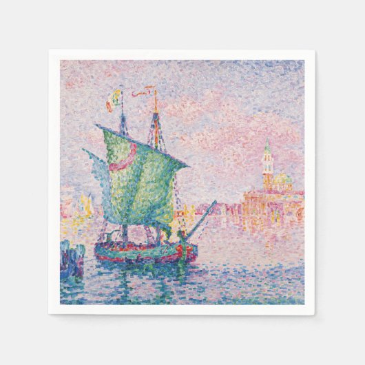 Paul Signac - Venetië, de roze wolk Servet (Voorkant)