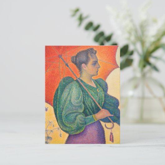 Paul Signac - Vrouw met een parasol Briefkaart (Staand voorkant)
