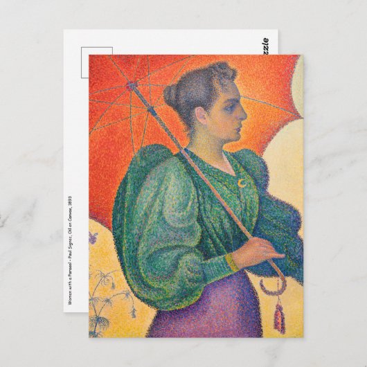 Paul Signac - Vrouw met een parasol Briefkaart (Voorkant / Achterkant)