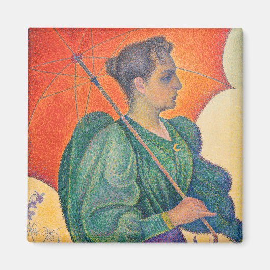 Paul Signac - Vrouw met een parasol Magneet (Voorkant)