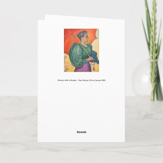Paul Signac - Vrouw met parasol Kaart (Achterkant)