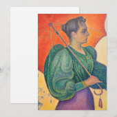 Paul Signac - Vrouw met parasol Kaart (Voorkant / Achterkant)