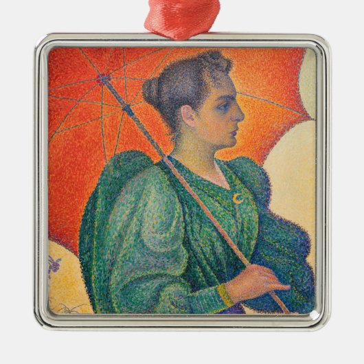 Paul Signac - Vrouw met parasol Metalen Ornament (Voorkant)