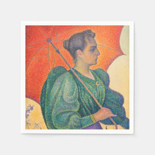 Paul Signac - Vrouw met parasol Servet (Voorkant)