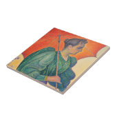 Paul Signac - Vrouw met parasol Tegeltje (Zijkant)