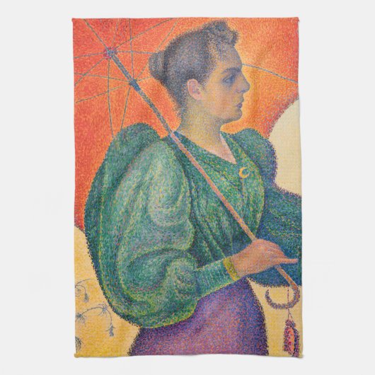 Paul Signac - Vrouw met parasol Theedoek (Verticaal)