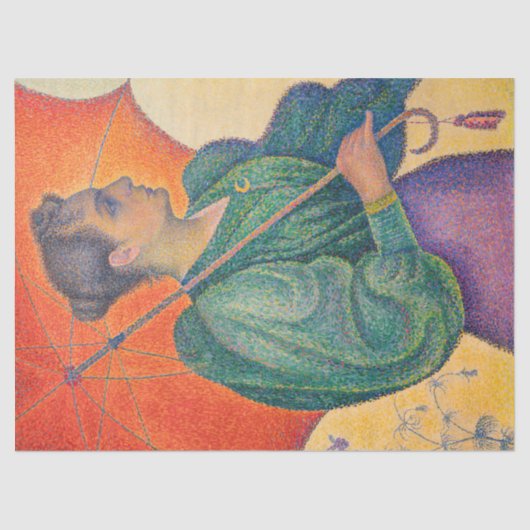 Paul Signac - Vrouw met parasol Tissuepapier (Voorkant)