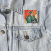 Paul Signac - Vrouw met parasol Vierkante Button 5,1 Cm (In situ)