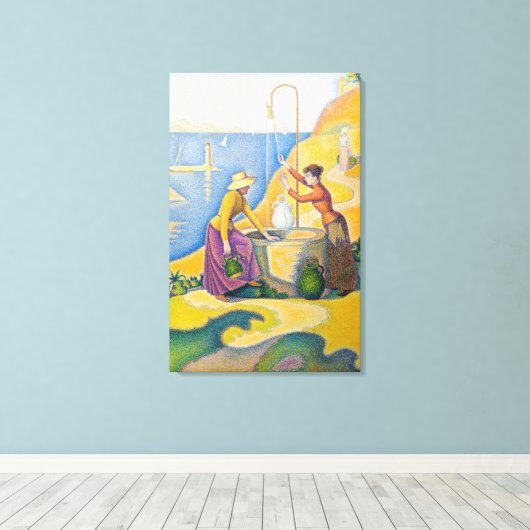 Paul Signac - Vrouwen aan de Nou Canvas Afdruk (Insitu (Houten vloer))