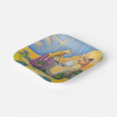 Paul Signac - Vrouwen aan de Nou Papieren Bordje (Gebogen)