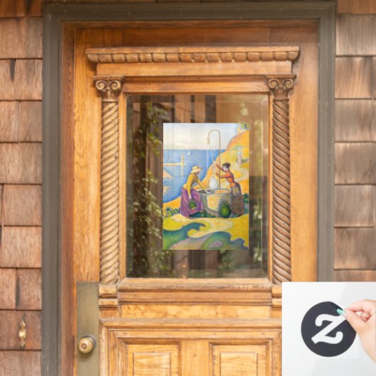 Paul Signac - Vrouwen aan de Nou Raamsticker (Huis Deur)