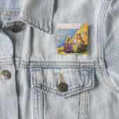 Paul Signac - Vrouwen aan de Nou Vierkante Button 5,1 Cm (In situ)