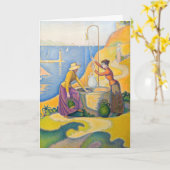 Paul Signac - Vrouwen bij de Waterput Kaart (Gele Bloem)