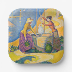 Paul Signac - Vrouwen bij de Waterput Papieren Bordje