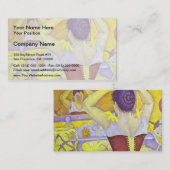 Paul Signac-Woman in haar toilet met corset Visitekaartje (Voorkant / Achterkant)