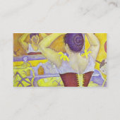 Paul Signac-Woman in haar toilet met corset Visitekaartje (Achterkant)