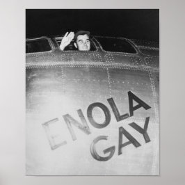 Paul Tibbets in de Enola Gay Bomber - WW2 Poster