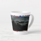 Paul Verlaine's Poem on a White Ceramic Coffee Latte Mok (Rechterhoek)