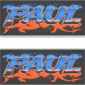 Paul Vorname Name Graffiti Aufkleber Sticker (Voorkant)
