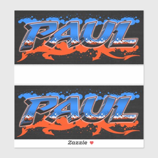 Paul Vorname Name Graffiti Aufkleber Sticker (Vel)