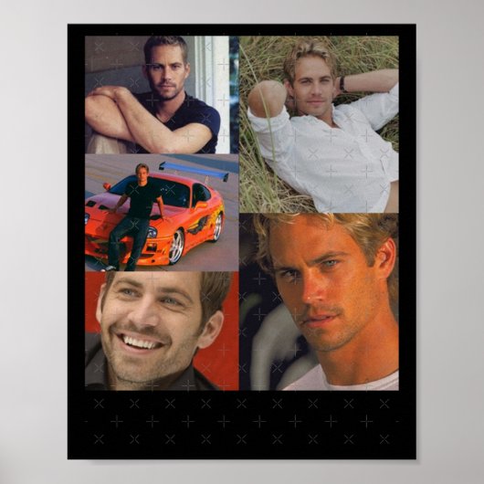 Paul Walker Collage Sticker Poster (Voorkant)