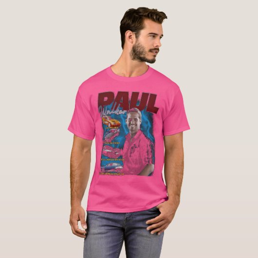 Paul Walker Retro Collage T-shirt (Voorkant volledig)
