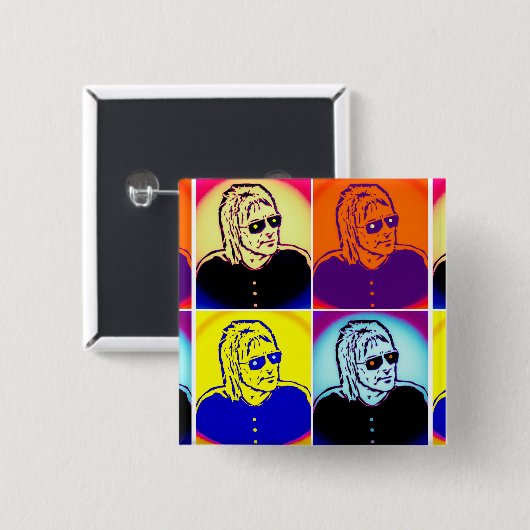 Paul Weller Badge 'The Changing Man' Vierkante Button 5,1 Cm (Voorkant /achterkant)