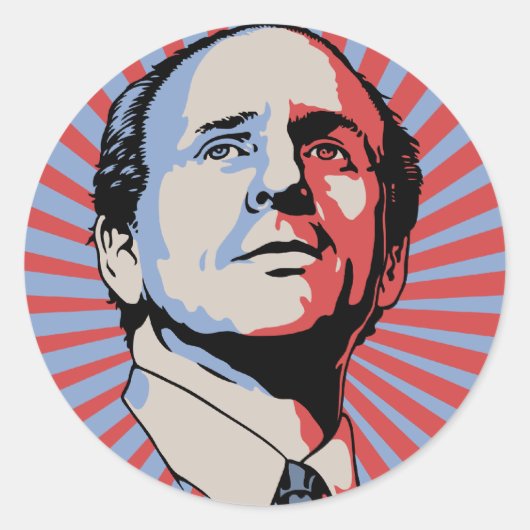 Paul Wellstone Ronde Sticker (Voorkant)
