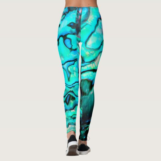 Paula Abalone schelp natuurlijk ontwerp Leggings (Achterkant)