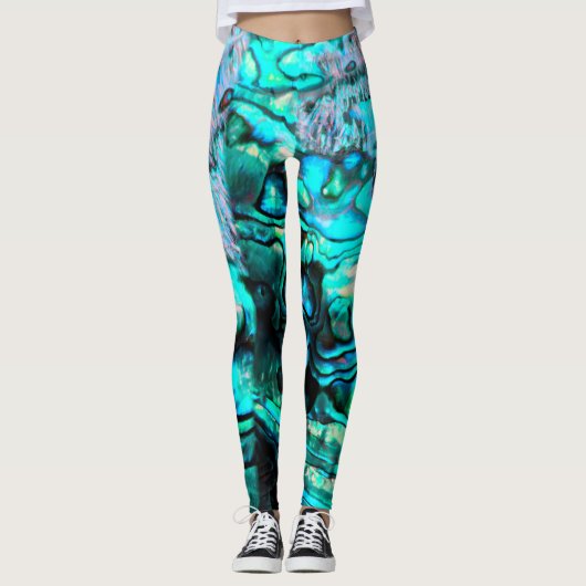 Paula Abalone schelp natuurlijk ontwerp Leggings (Voorkant)