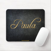 PAULA gepersonaliseerde lederen look mousepad Muismat (Met muis)