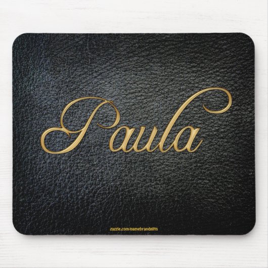PAULA gepersonaliseerde lederen look mousepad Muismat (Voorkant)