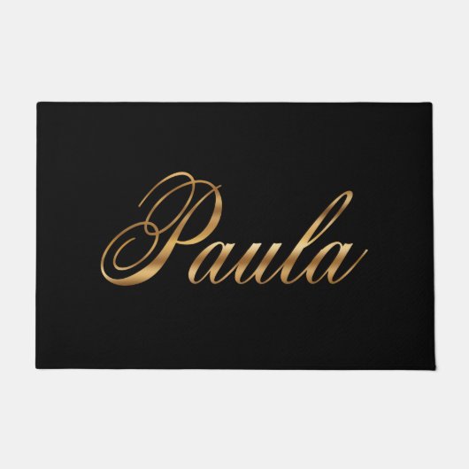 Paula gold Design Lettering Türmatte Deurmat (Voorkant)