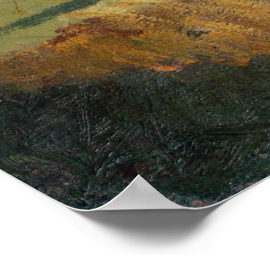 Paula Modersohn-Becker Birch Tree in een landschap Poster (Hoek)