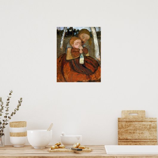 Paula Modersohn-Becker Girl met Toddler Poster (Keuken)