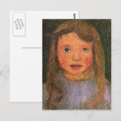 Paula Modersohn-Becker, hoofd van een klein meisje Briefkaart (Voorkant / Achterkant)