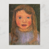 Paula Modersohn-Becker, hoofd van een klein meisje Briefkaart (Voorkant)